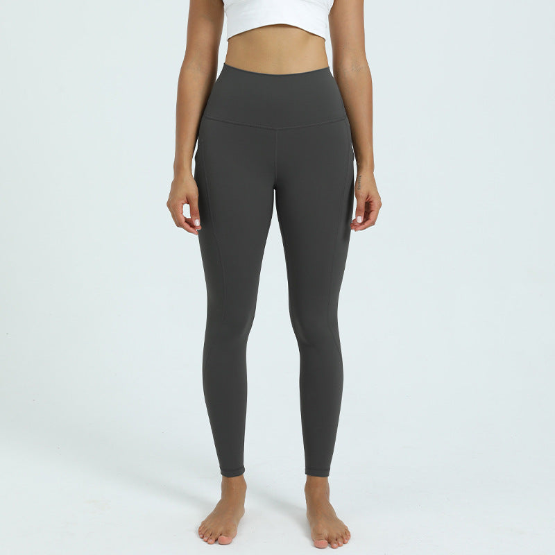 Pocket High Waist Buttock Lifting Yoga Clothes Elastic Abdominal Compression Tight Sweatpants
