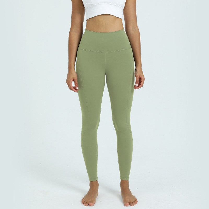 Pocket High Waist Buttock Lifting Yoga Clothes Elastic Abdominal Compression Tight Sweatpants