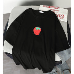 Korean round neck loose top