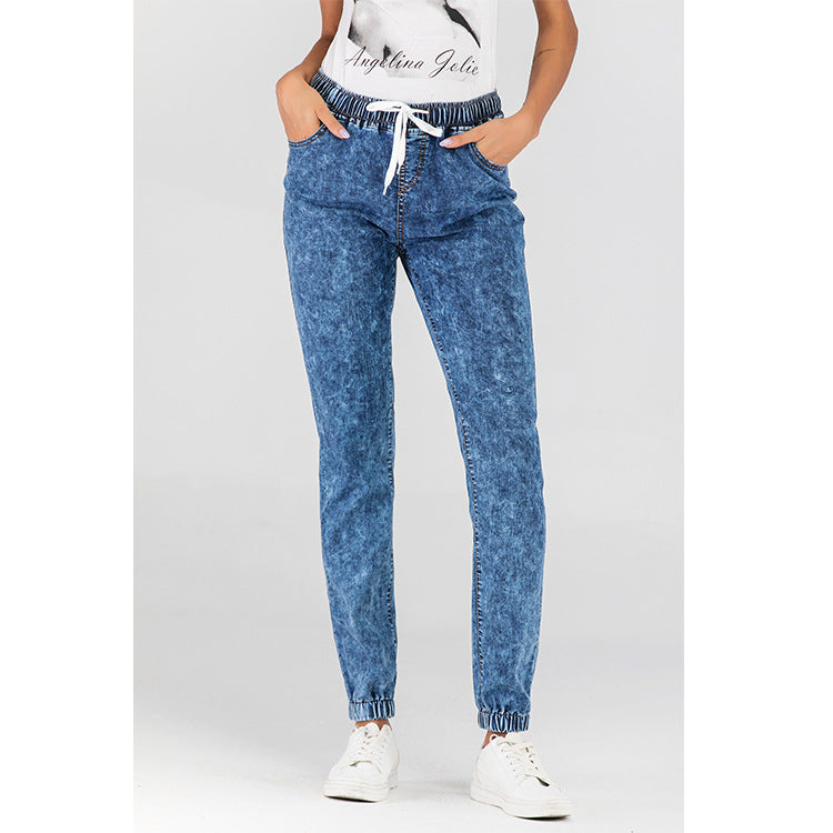 Casual Stretch Jogger Pants for Women – Elastic Waist with Drawstring