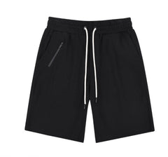 Japanese Fake Zipper Sports Drawstring Quarter Men's Shorts