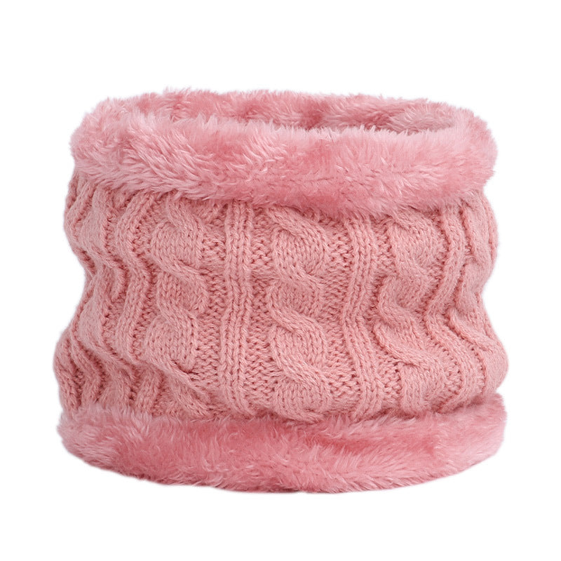 New children’s autumn and winter hat and scarf set - Deep pink / D - Hat