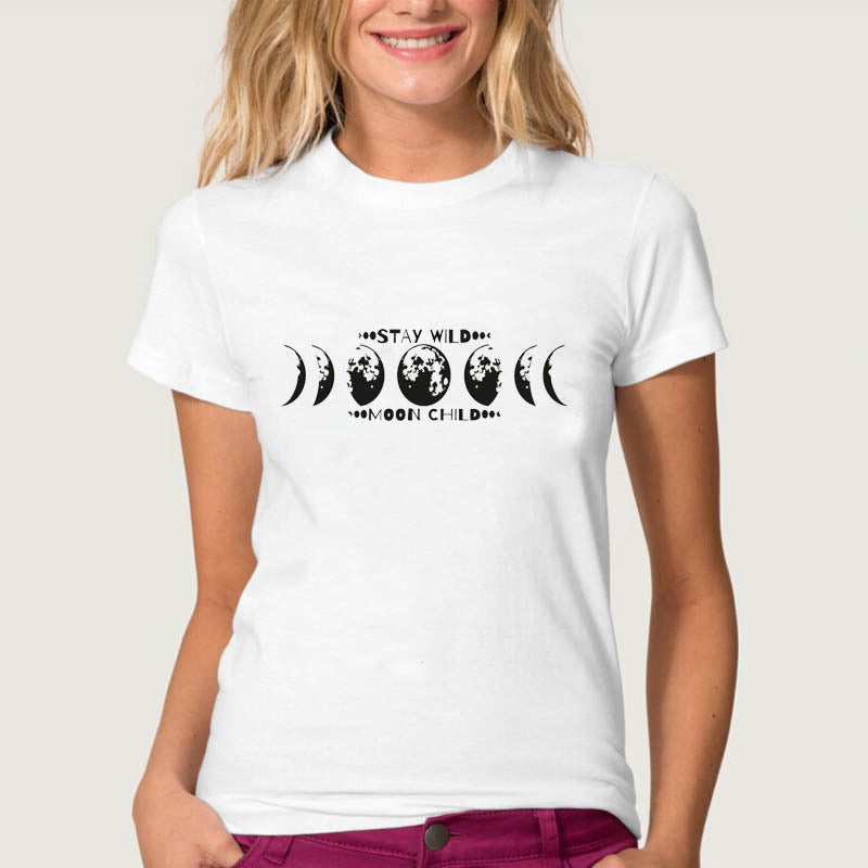 Round neck short sleeve T-shirt