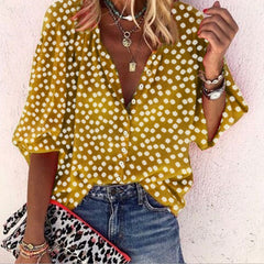 Long Sleeve Casual Women’s Shirt - 02Yellow / 2XL - shirt
