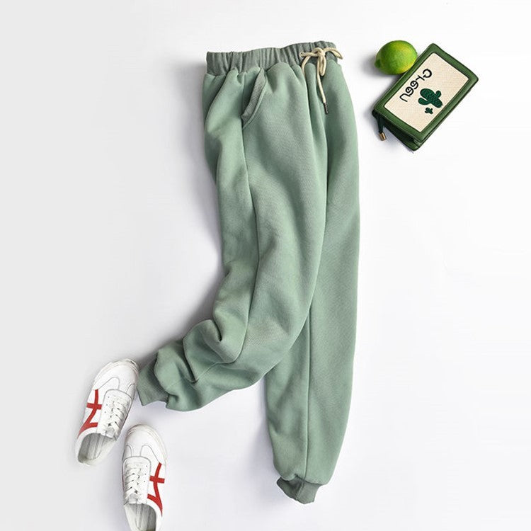 Lamb velvet sweatpants women autumn and winter plus cashmere sweatpants cotton trousers