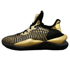 Snake print color block fashion casual shoes