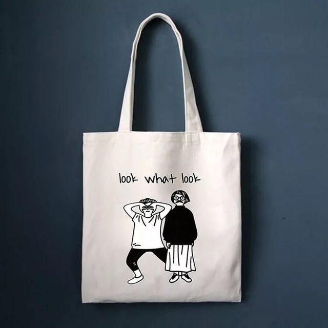 Canvas Tote Black/White