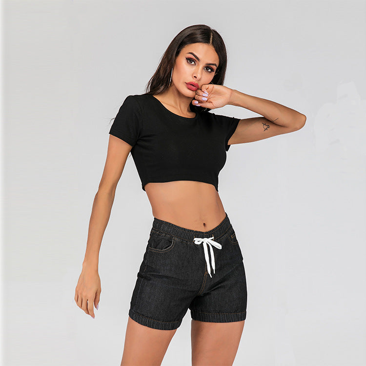Casual Stretch Jogger Pants for Women – Elastic Waist with Drawstring