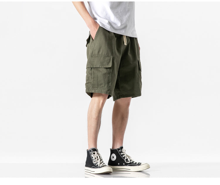 Summer New Men's Loose Five-Point Pants