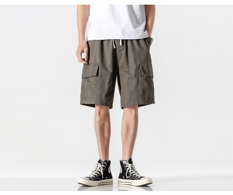 Summer New Men's Loose Five-Point Pants
