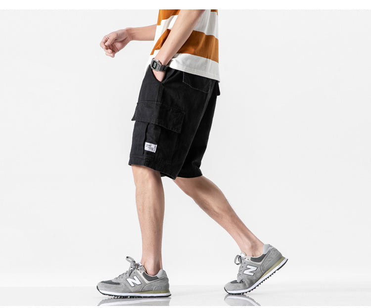 Summer New Men's Loose Five-Point Pants