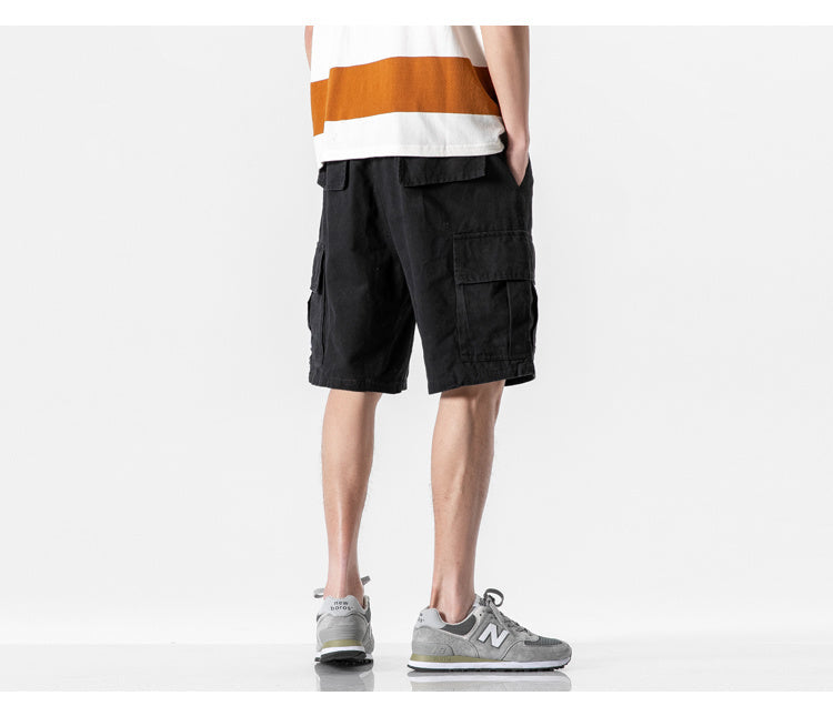 Summer New Men's Loose Five-Point Pants