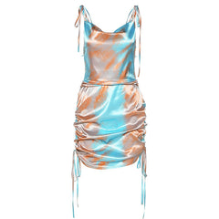 INS Style Summer New Women's Fashion Street Shooting Sexy Backless Slim Dress One Drop Shipping