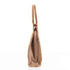 Hand-Woven Bags Bamboo Root Clutch Natural Bamboo Bag Bamboo Handbag - Wood - Clothing