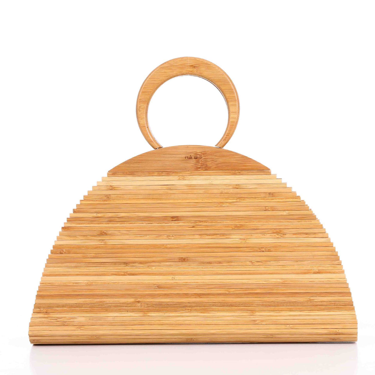 Hand-Woven Bags Bamboo Root Clutch Natural Bamboo Bag Bamboo Handbag - Wood - Clothing