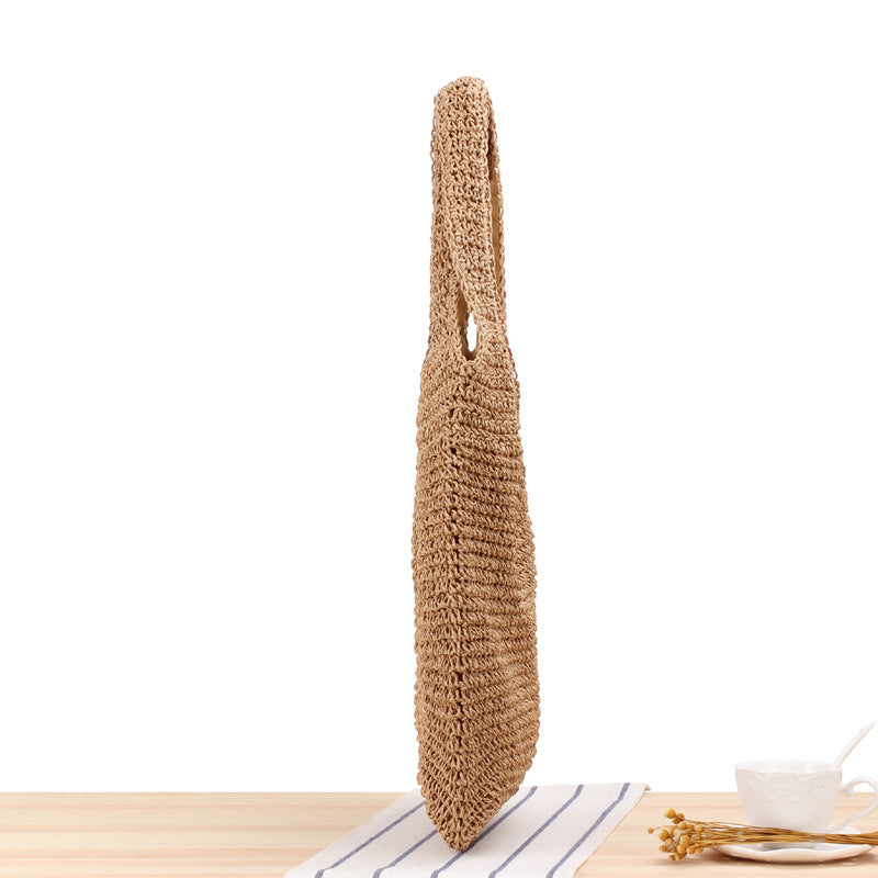 Leisure One Shoulder Straw Woven Bag - Clothing