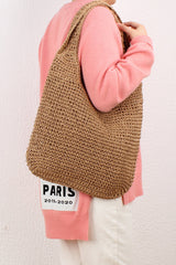 Leisure One Shoulder Straw Woven Bag - Clothing