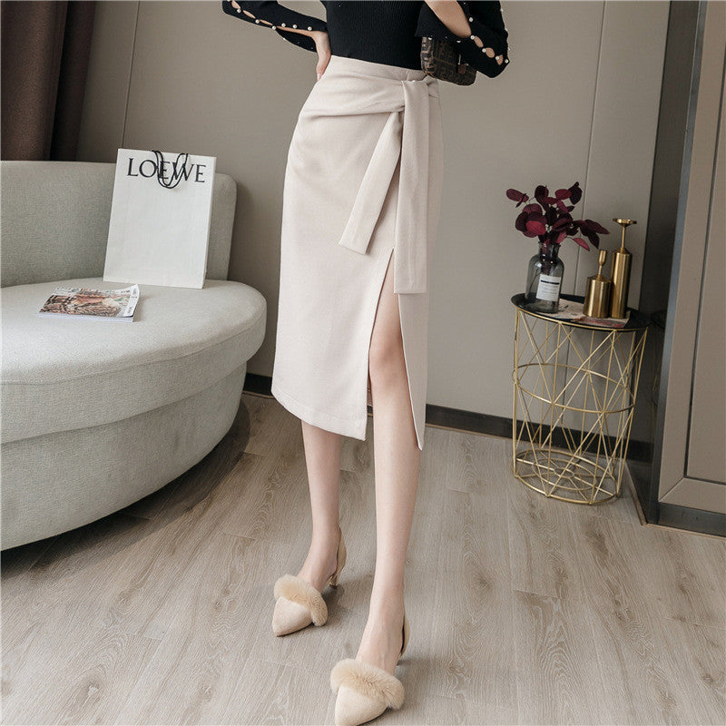 Fashion Lace Mid-length Skirt Slim One Step Hip Skirt