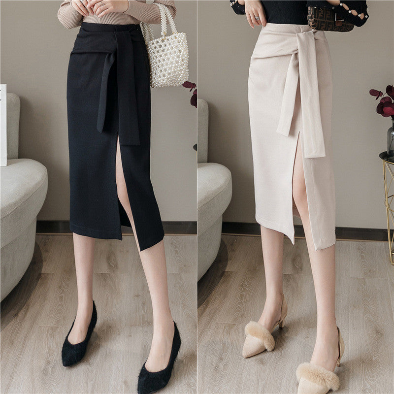 Fashion Lace Mid-length Skirt Slim One Step Hip Skirt