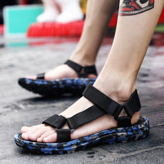 Summer Casual Sandals Men's Trend All-match Men's Widening Fat