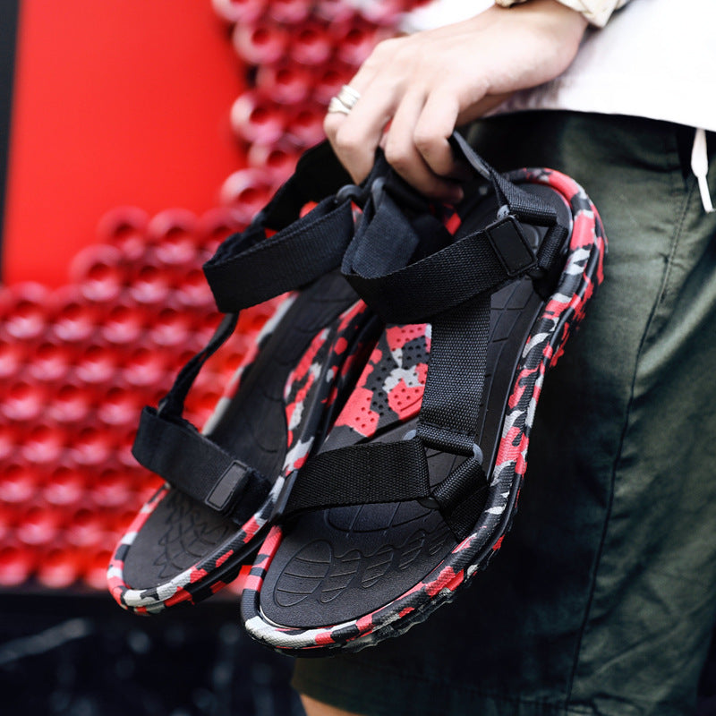 Summer Casual Sandals Men's Trend All-match Men's Widening Fat