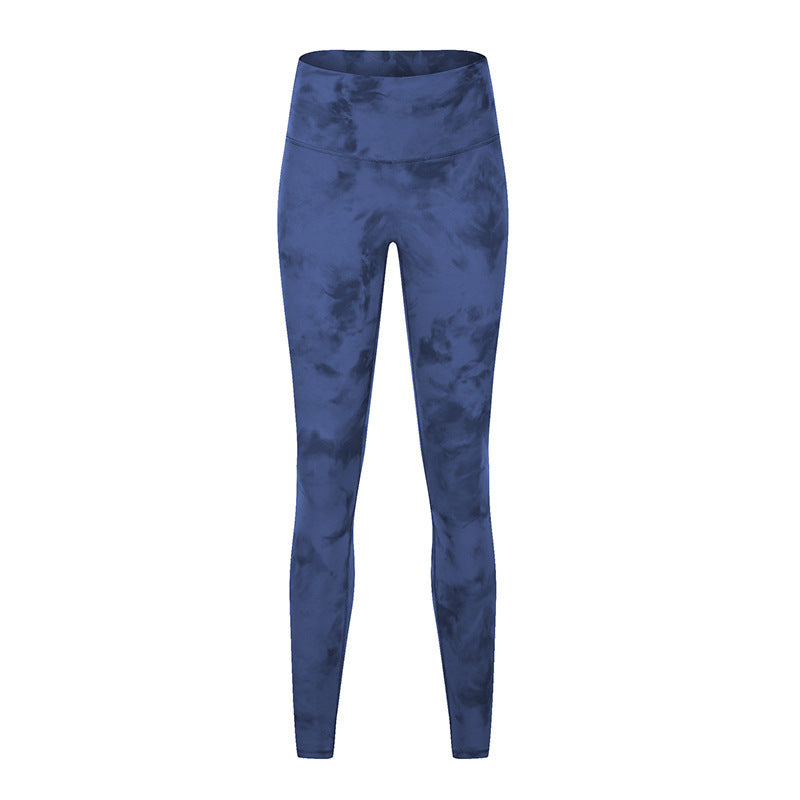 Nude High-Waist Hip-lifting Elastic Fitness Exercise Nine-point Toga Pants