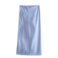 Female Sexy High Split Vestidos Back Zipper Midi Skirts
