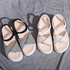 One-word Casual Elastic Flat Sandals