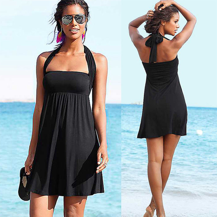 Variety Of Streamers Wrapped Chest Beach Skirt Poly