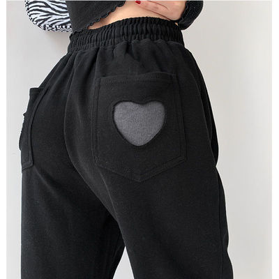 Sweatpants Women Love Pocket Loose Drawstring Drawstring Pants SpringSummer Autumn New Casual Sweatpants