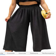 Pure Color High Waist Nine-point Drape And Thin Wide-leg Pants