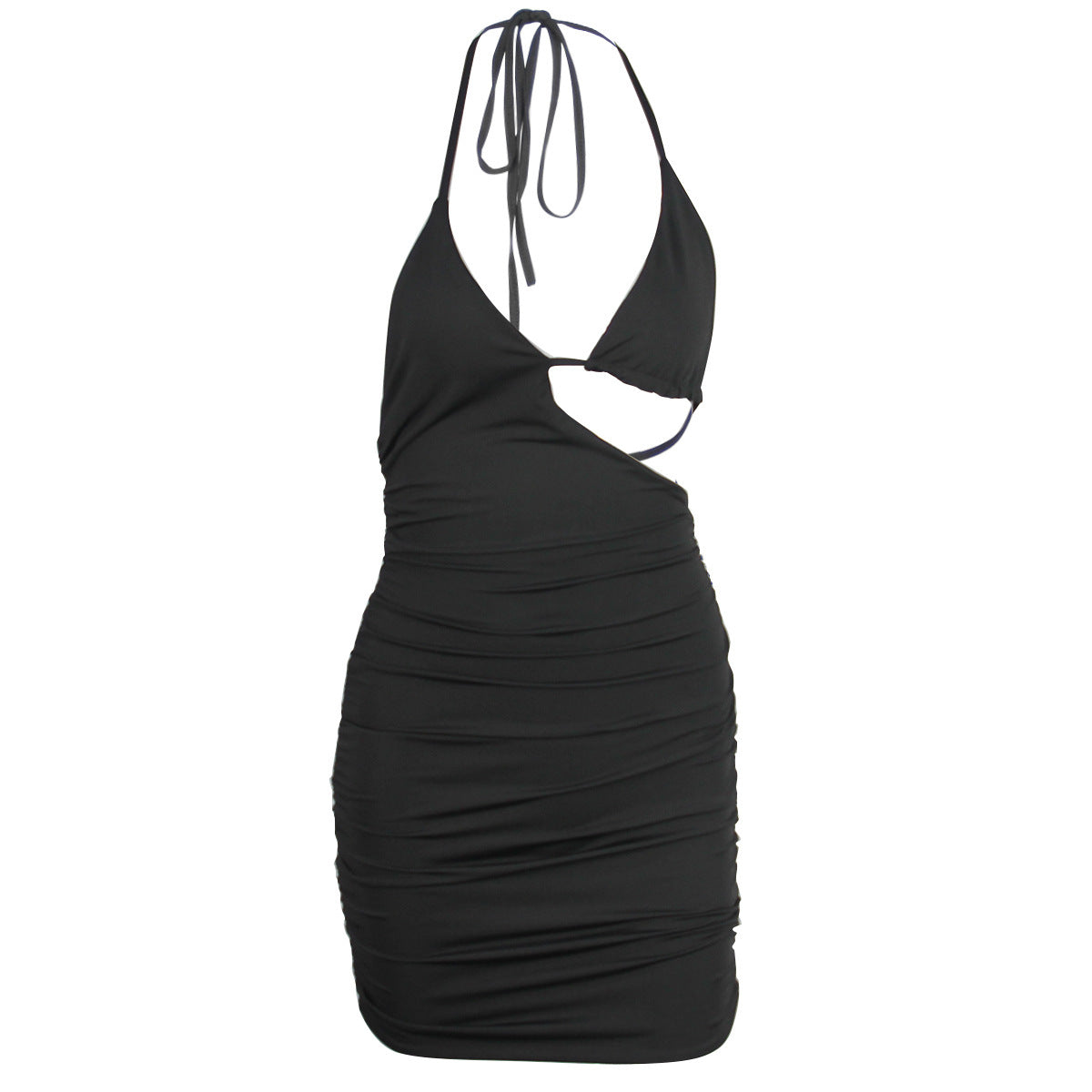 European And American Summer Sexy Sling Pleated Nightclub Dress
