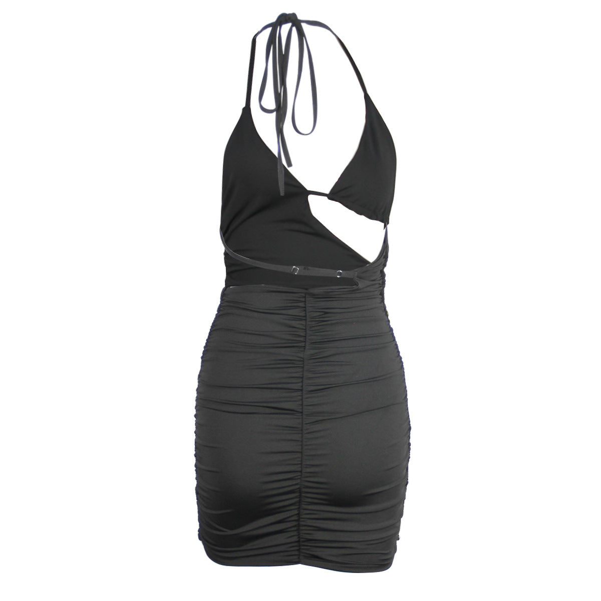 European And American Summer Sexy Sling Pleated Nightclub Dress