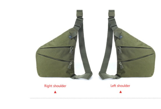 Multi-function Storage Gun Bag Close-fitting One-shoulder Anti-theft Bag - Green / Left - Clothing