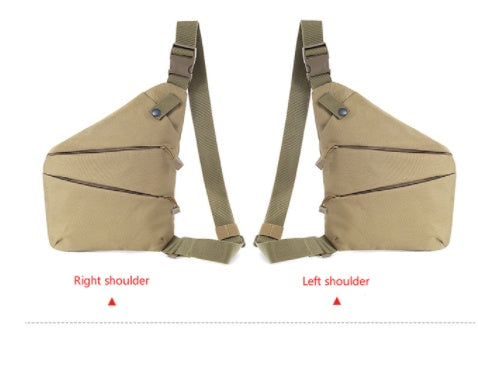 Multi-function Storage Gun Bag Close-fitting One-shoulder Anti-theft Bag - Khaki / Left - Clothing