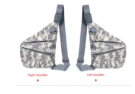 Multi-function Storage Gun Bag Close-fitting One-shoulder Anti-theft Bag - Blue / Left - Clothing