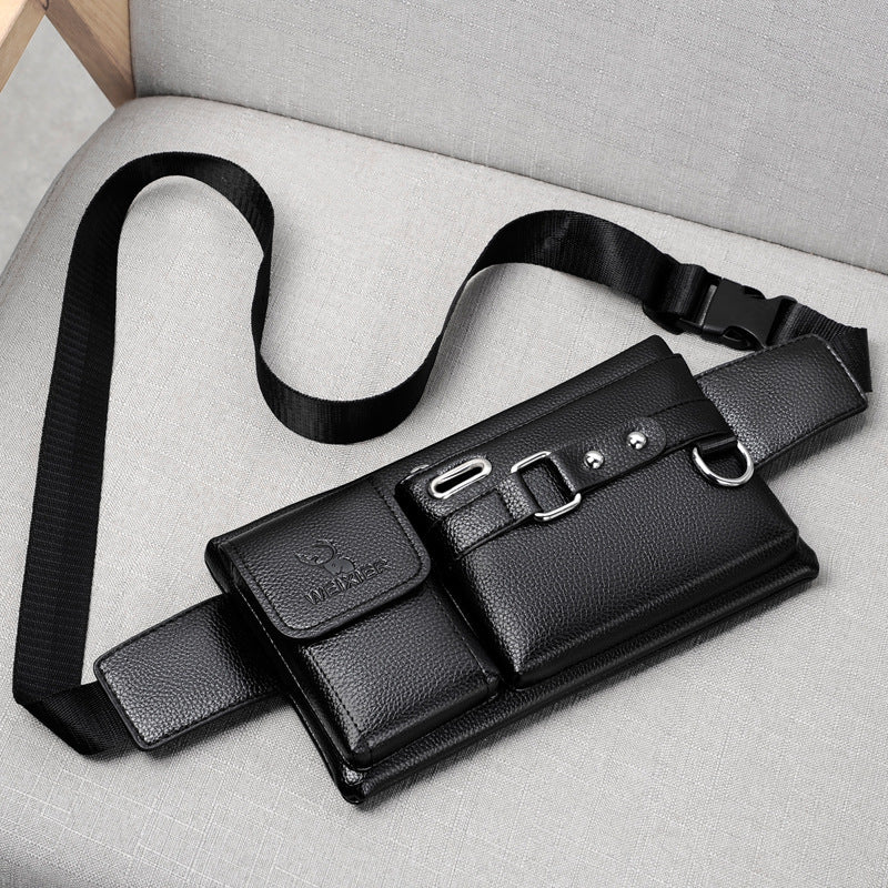 Men’s Bag New Men’s Sports Waist Bags Multifunctional Outdoor - Black - Clothing