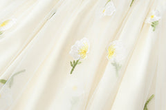 New Embroidered Fairy High Waist Mori Mid-length Skirt