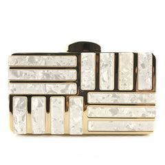 Gold Acrylic Clutch Bags For Women New Shoulder Bag Fashion - Gold - Clothing