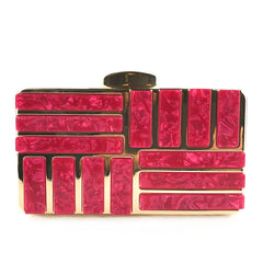 Gold Acrylic Clutch Bags For Women New Shoulder Bag Fashion - Gold - Clothing
