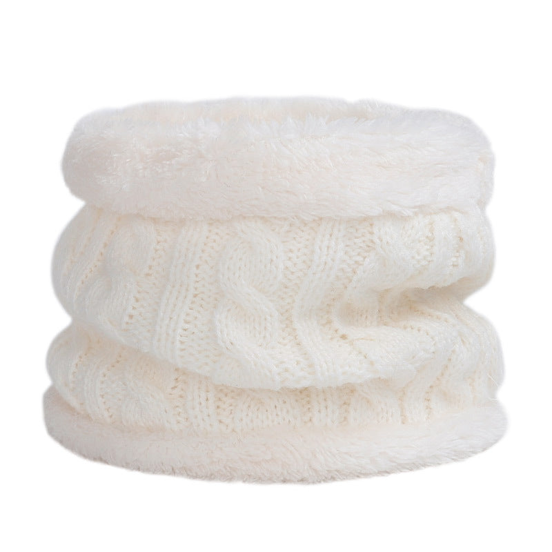 New children’s autumn and winter hat and scarf set - White / D - Hat