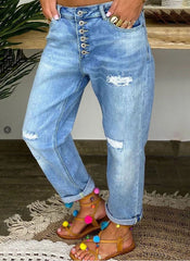 Jeans High-waisted Jeans Summer Jeans Loose Slim Jeans Straight Daddy Pants