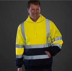 Men's Sports Hooded Reflective Patchwork Sweatshirt
