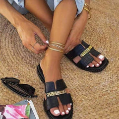 One-line Metal Chain Hollow European And American Beach Drag