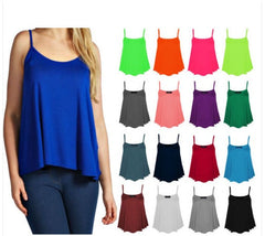 Loose irregular tops solid color short paragraph bottoming shirt women - Clothing