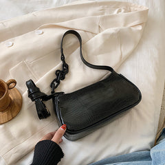 Chain shoulder bag temperament shoulder bag - Black - Clothing