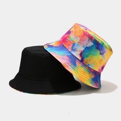 Summer Outdoor Tie-dyed Double-sided Sun Protection Hat - Hat