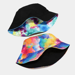 Summer Outdoor Tie-dyed Double-sided Sun Protection Hat - Hat