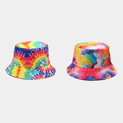 Summer Outdoor Tie-dyed Double-sided Sun Protection Hat - Hat