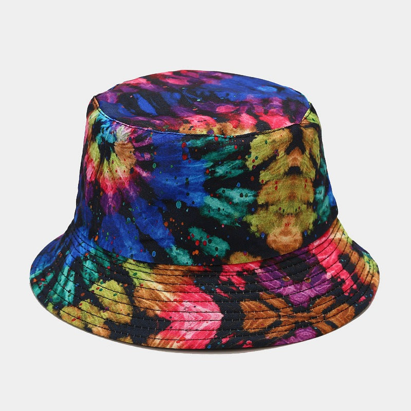 Summer Outdoor Tie-dyed Double-sided Sun Protection Hat - 7 Colors / M - Hat